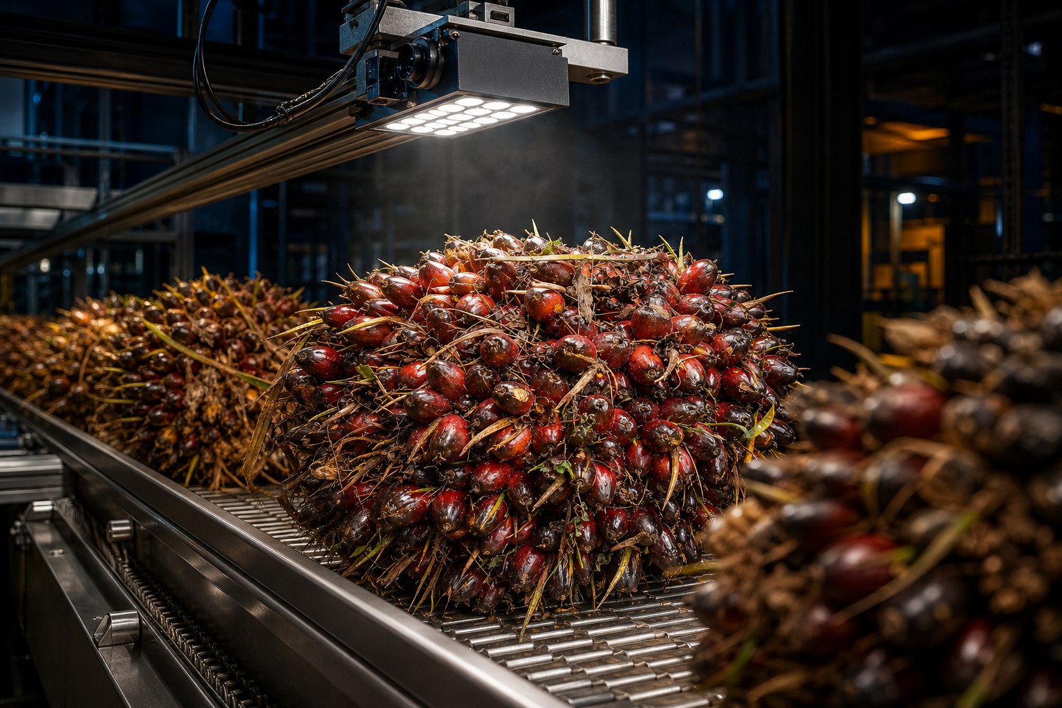 FFB on the grading conveyor
